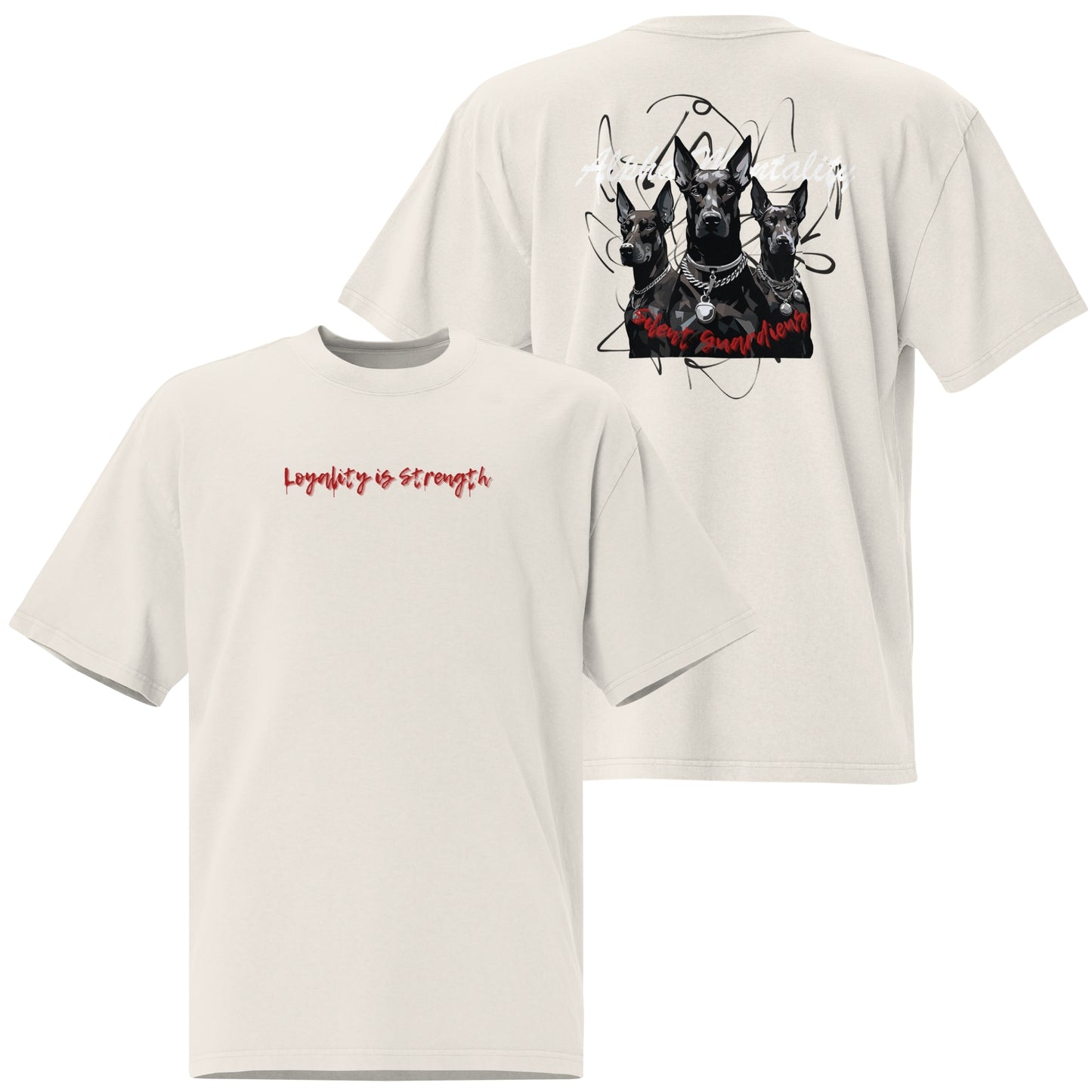 Oversized T-Shirt with washed look - Silent Guardiens