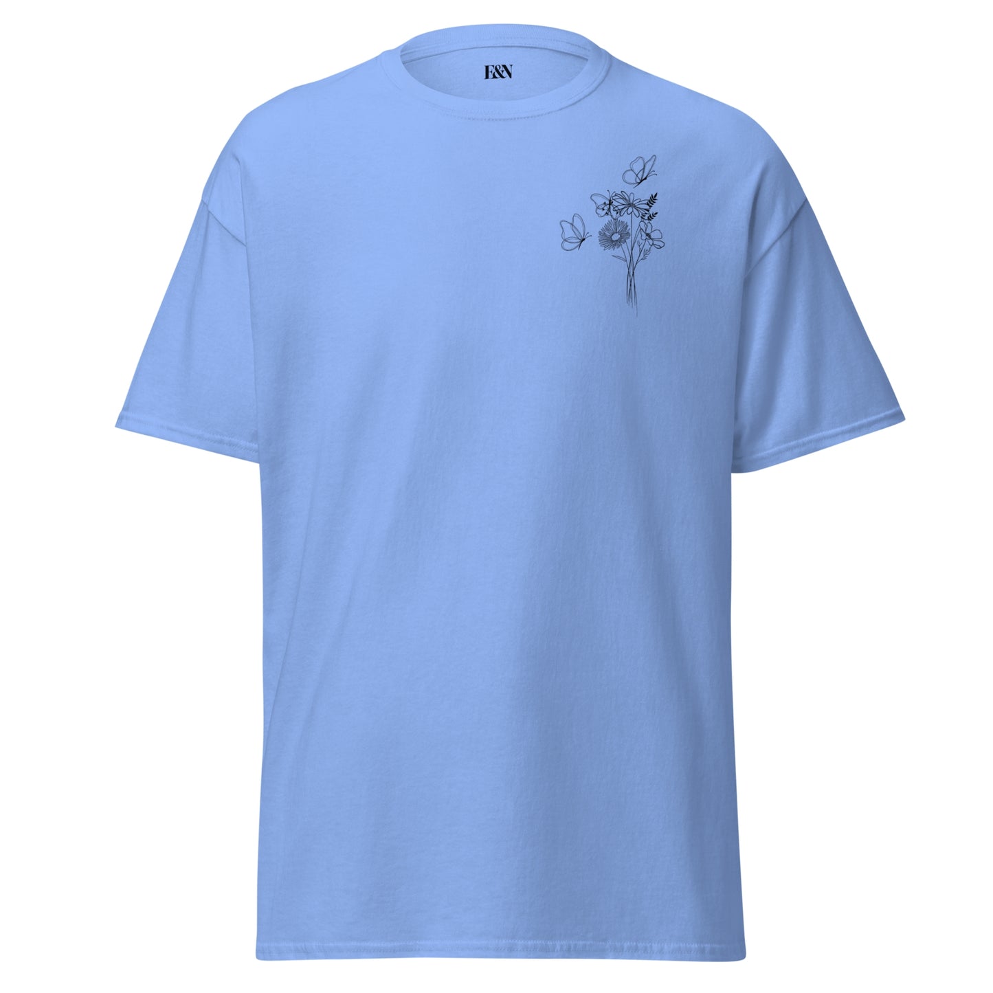 Klassisches T-Shirt - Outline Flowers