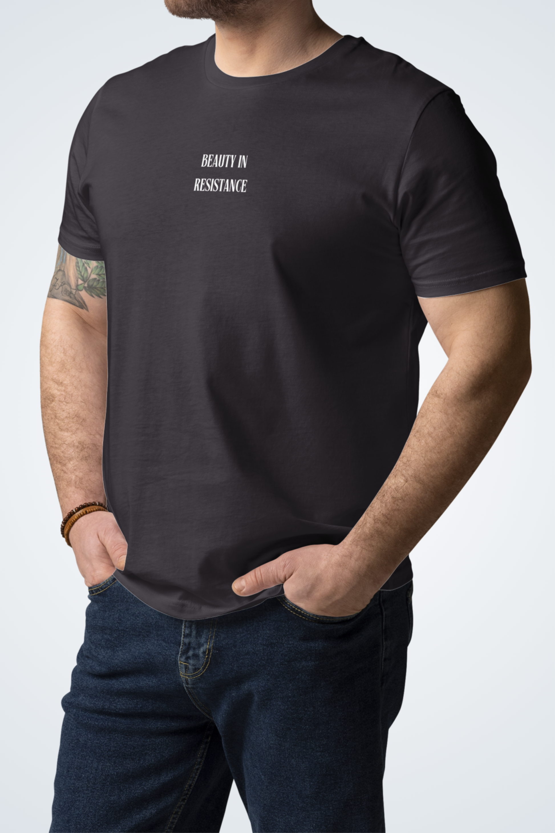Unisex-Bio-Baumwoll-T-Shirt - Freedom|Grau, Vorne