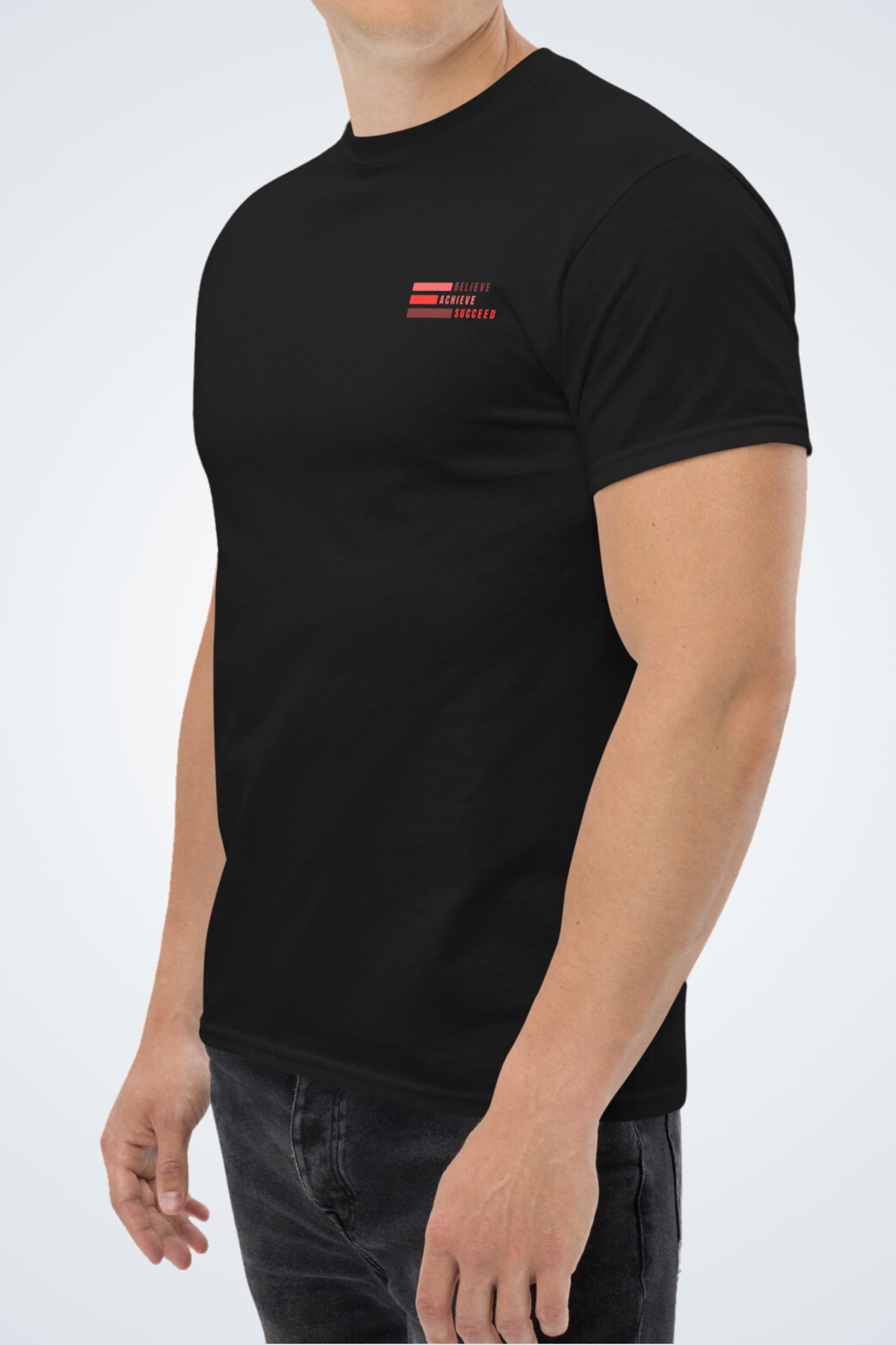 Klassisches Unisex T-Shirt - Believe, Achieve, Succeed
