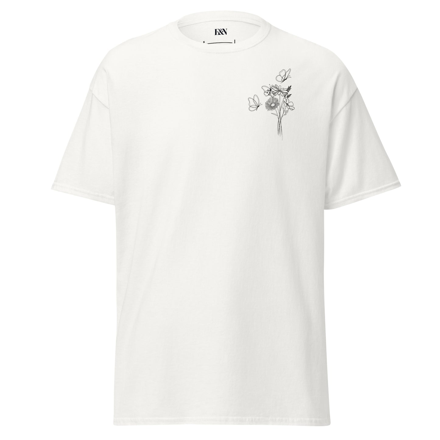 Klassisches T-Shirt - Outline Flowers
