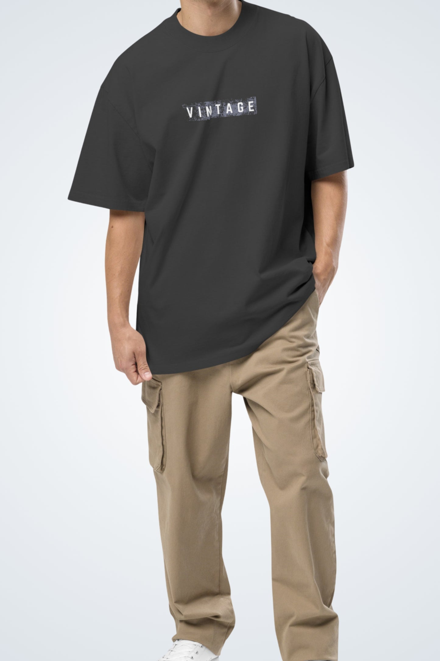 Oversized T-Shirt mit verwaschenem Look - Vintage Classic