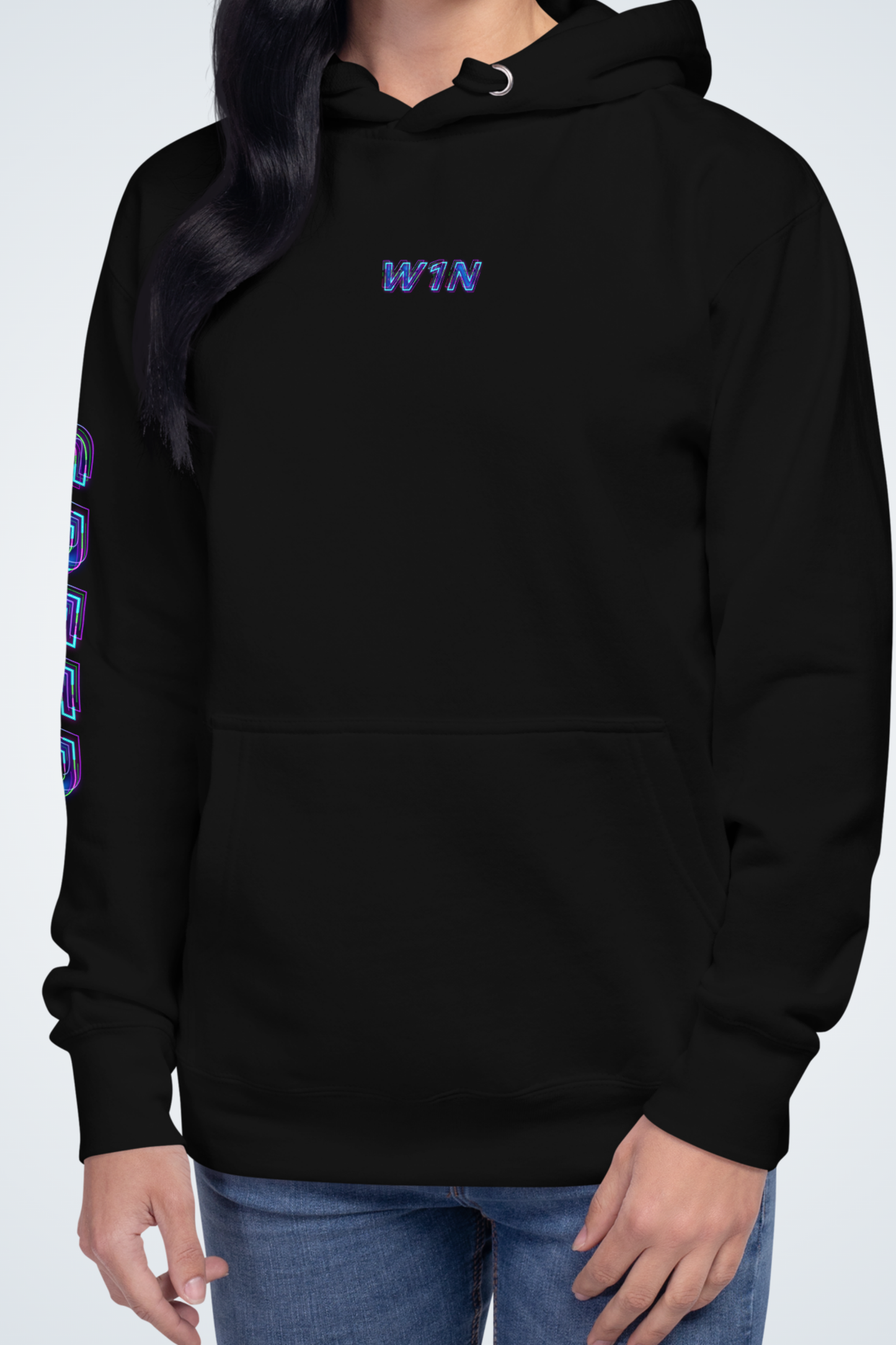 Unisex-Kapuzenpullover - Racing W1N|Schwarz|Vorne