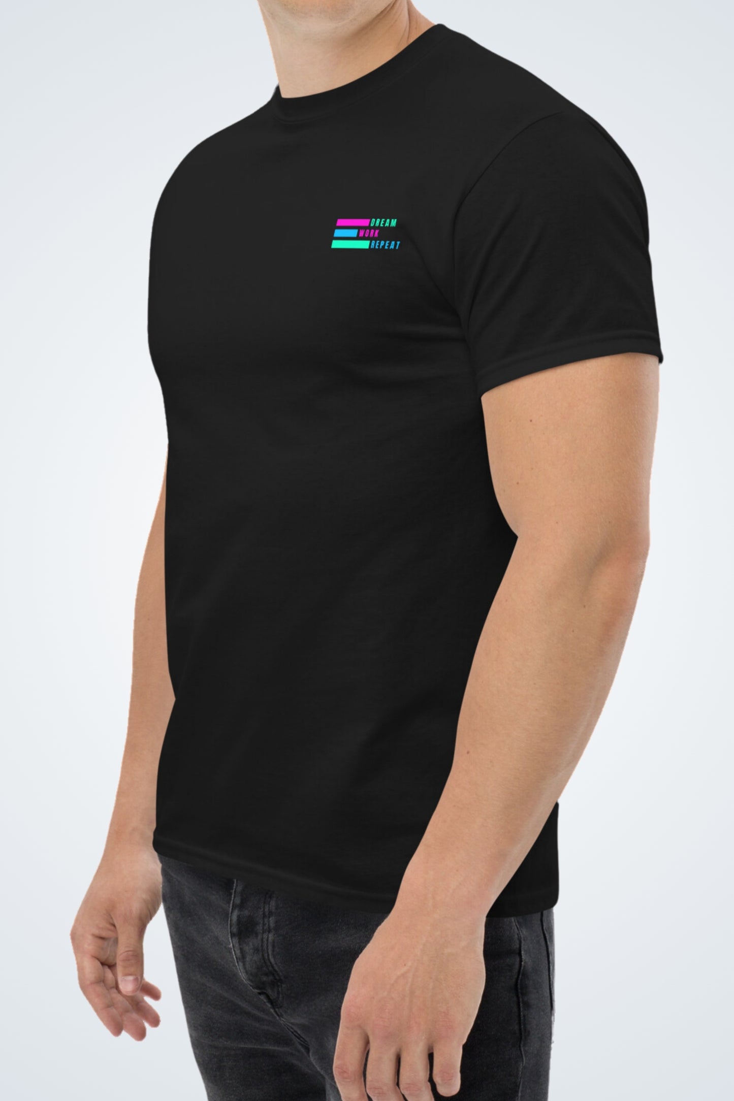 Klassisches Unisex T-Shirt - Dream, Work, Repeat