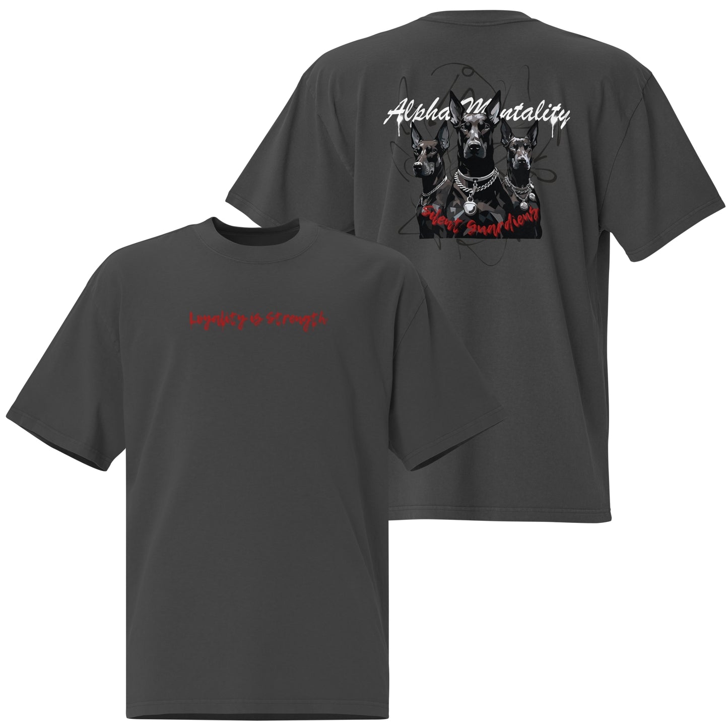 Oversized T-Shirt with washed look - Silent Guardiens