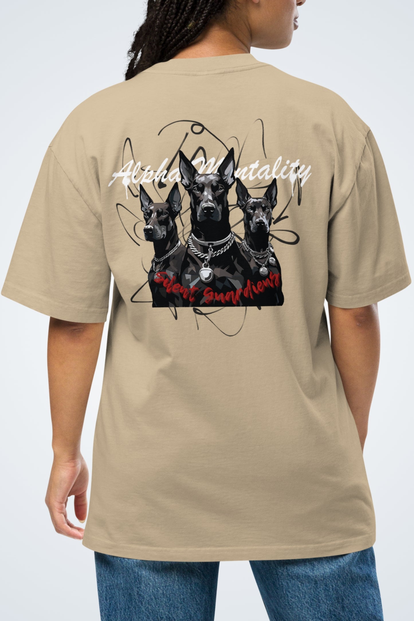 Oversized T-Shirt with washed look - Silent Guardiens