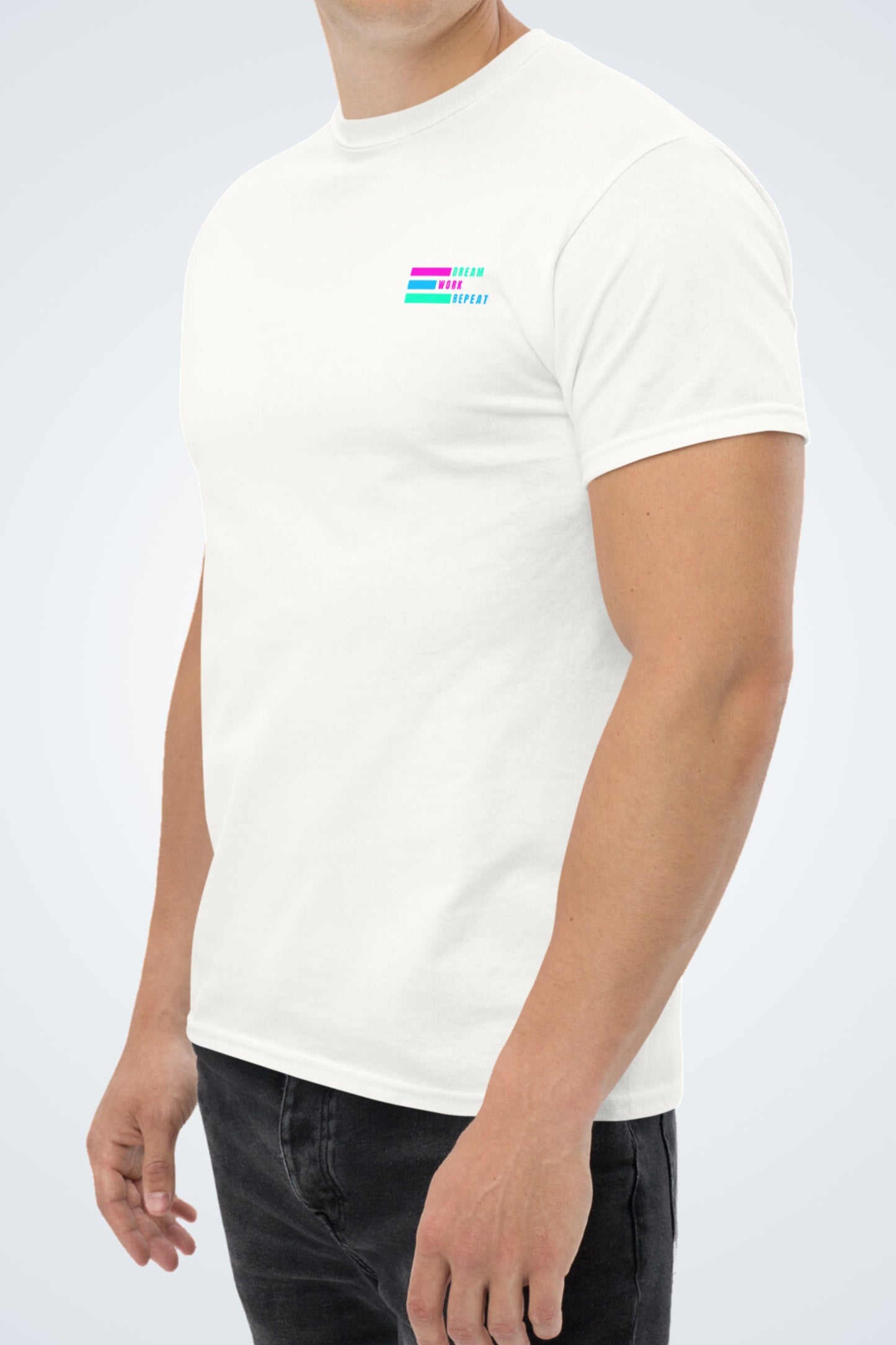 Klassisches Unisex T-Shirt - Dream, Work, Repeat