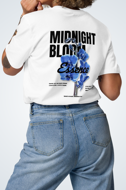 Unisex-Bio-Baumwoll-T-Shirt - Midnight Bloom