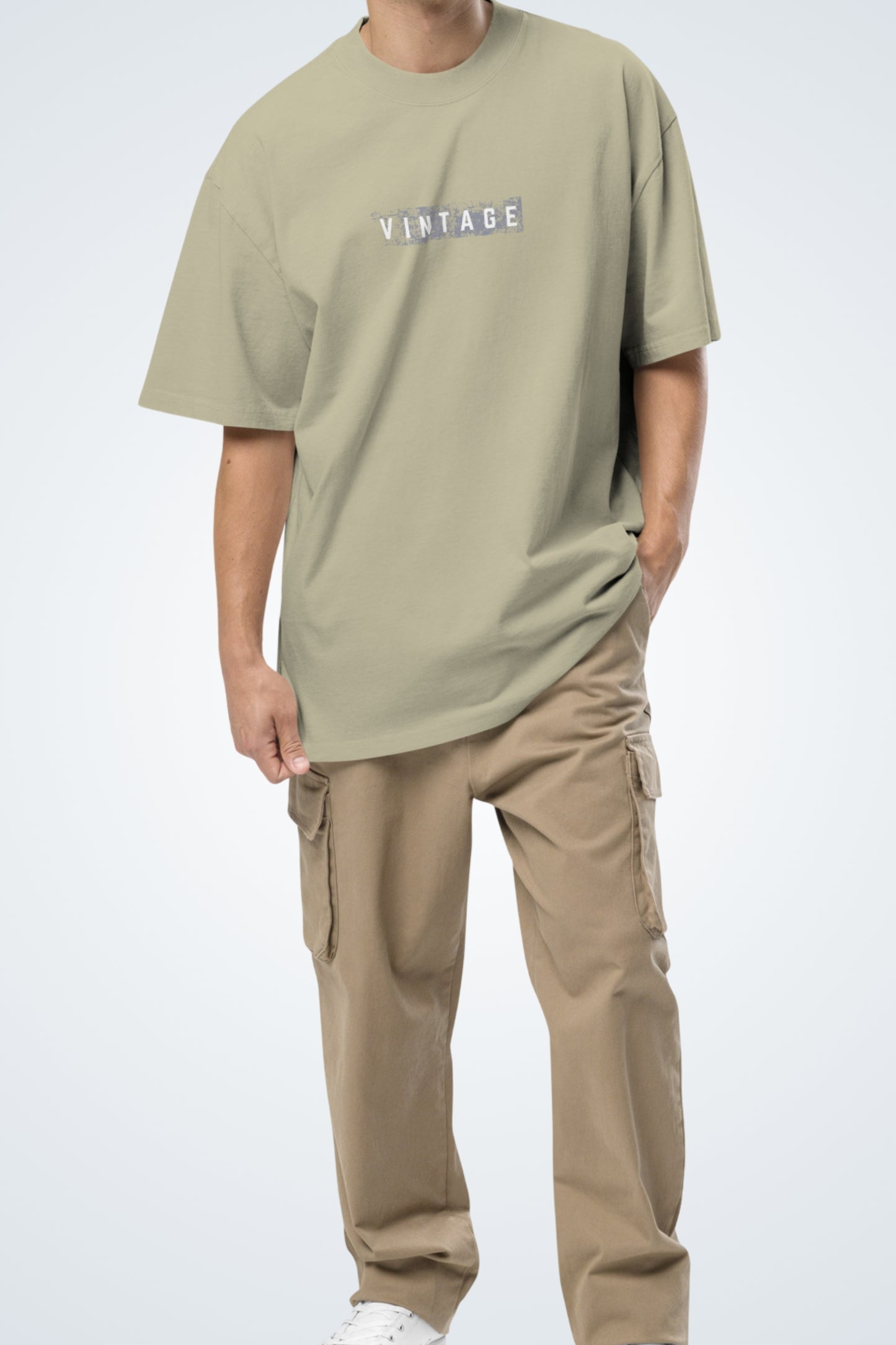 Oversized T-Shirt mit verwaschenem Look - Vintage Classic