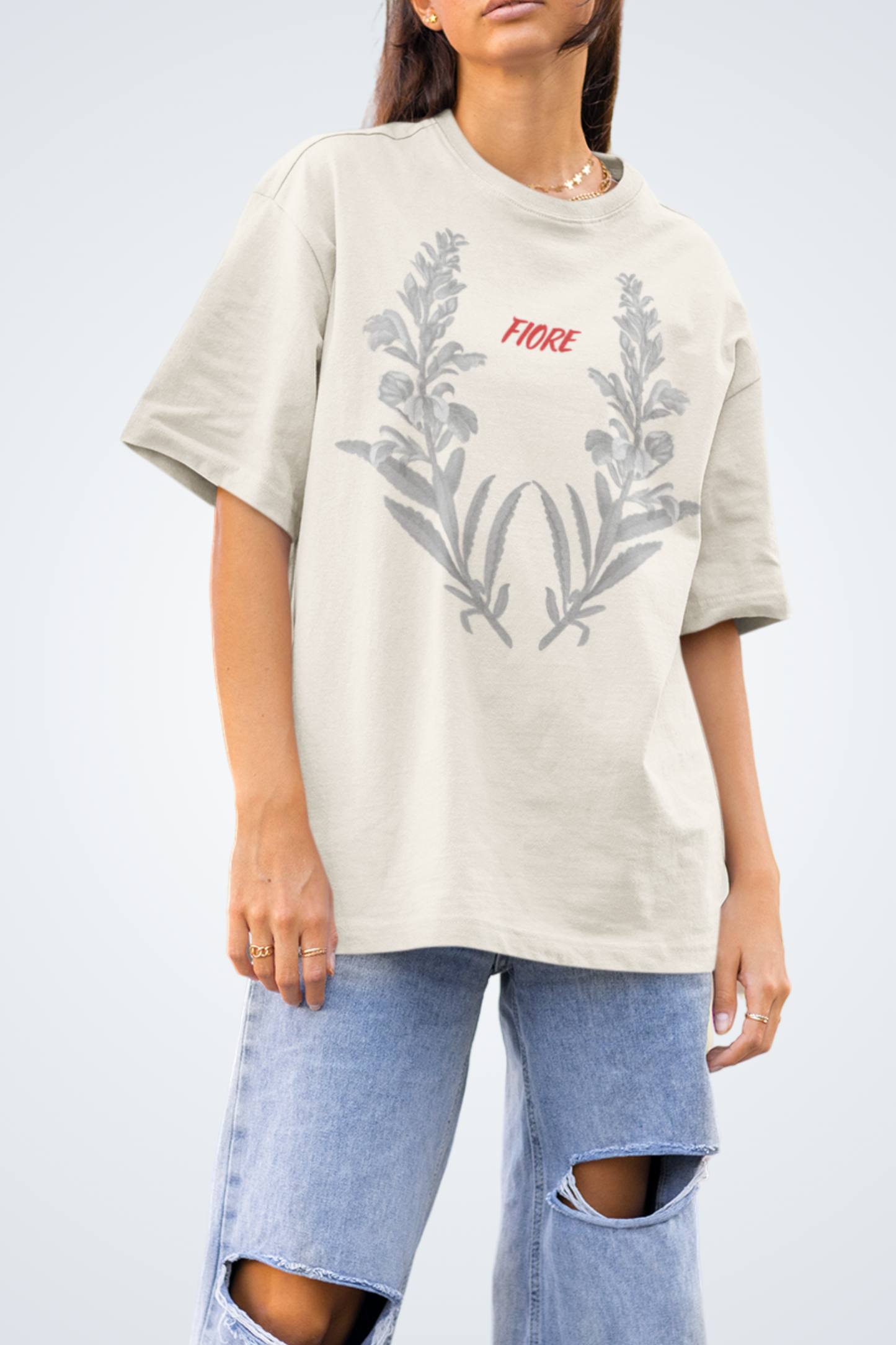 Oversized T-Shirt mit verwaschenem Look - Fiore
