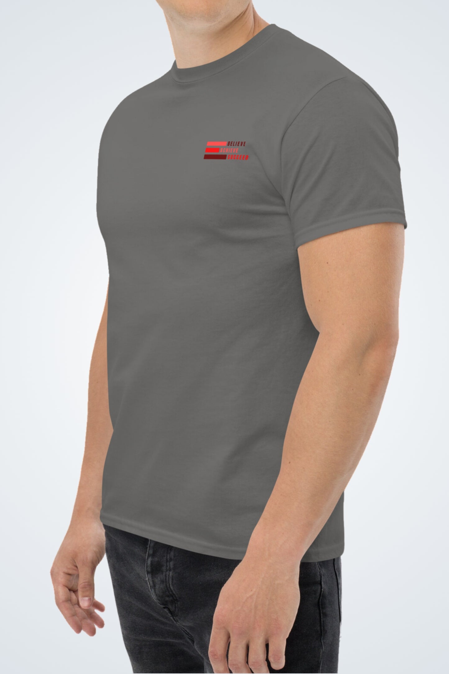 Klassisches Unisex T-Shirt - Believe, Achieve, Succeed
