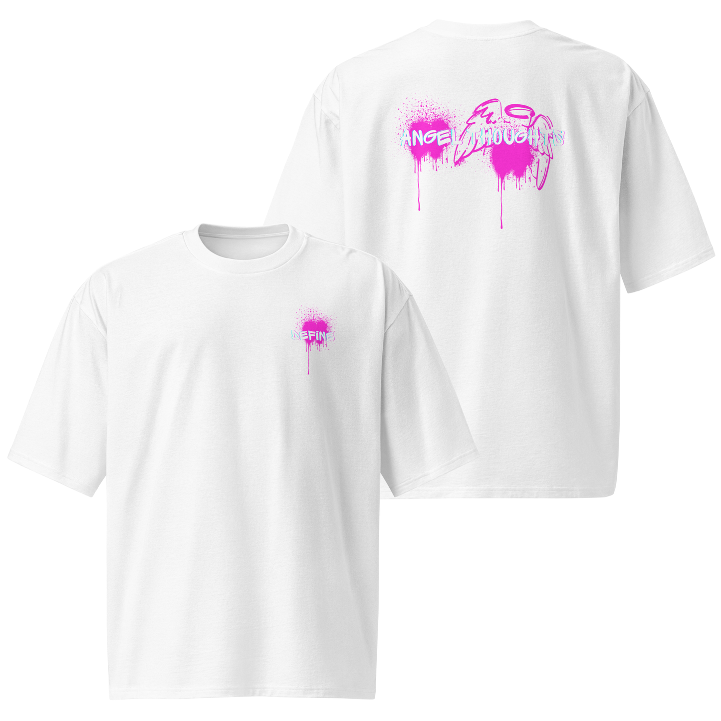 Schweres oversized T-Shirt - Angel Thoughts
