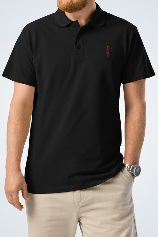 Premium-Piqué-Poloshirt - Silent Doberman