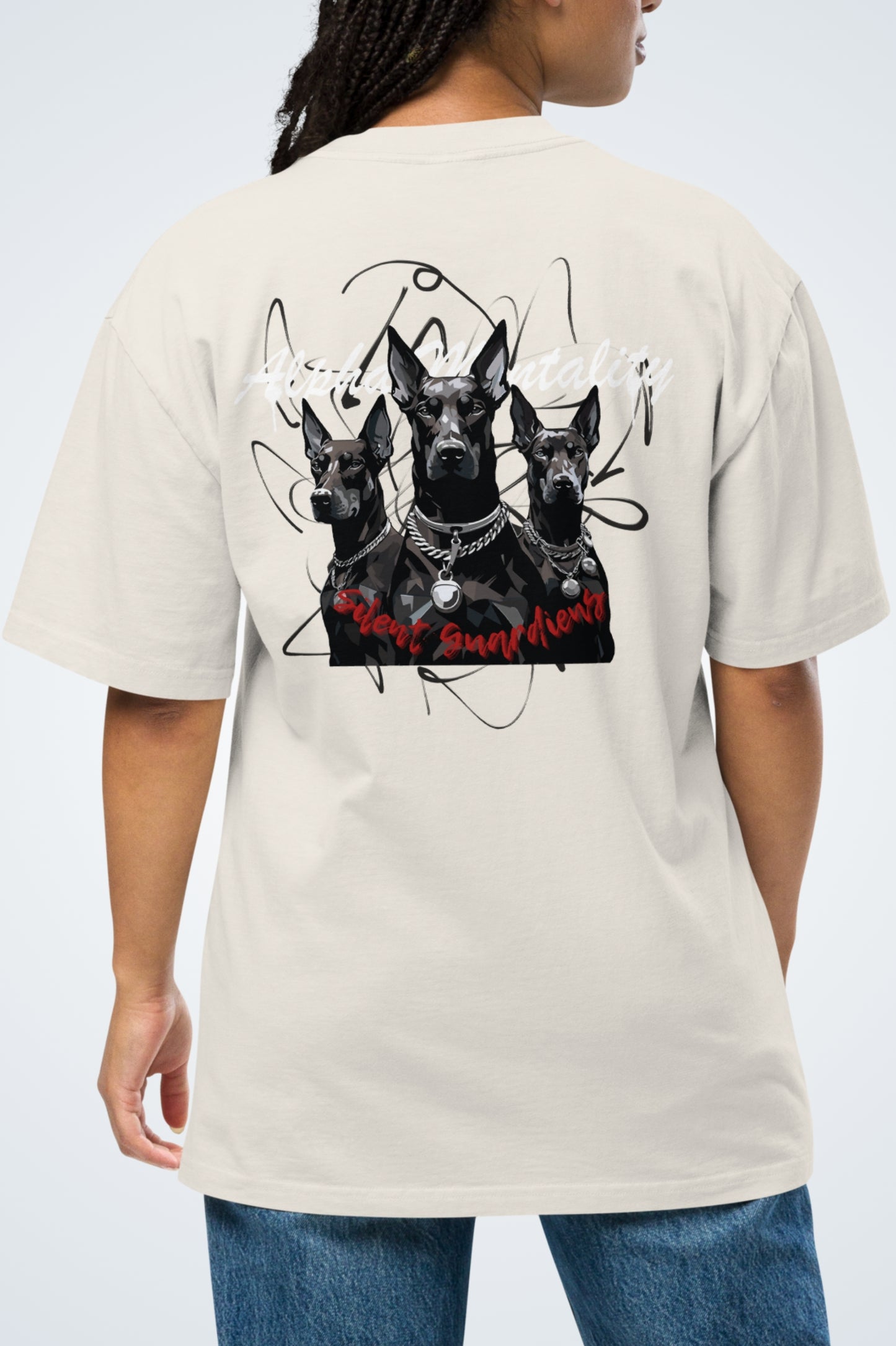 Oversized T-Shirt with washed look - Silent Guardiens