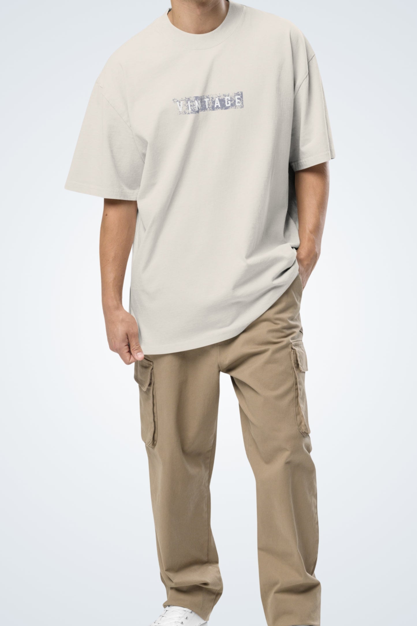 Oversized T-Shirt mit verwaschenem Look - Vintage Classic