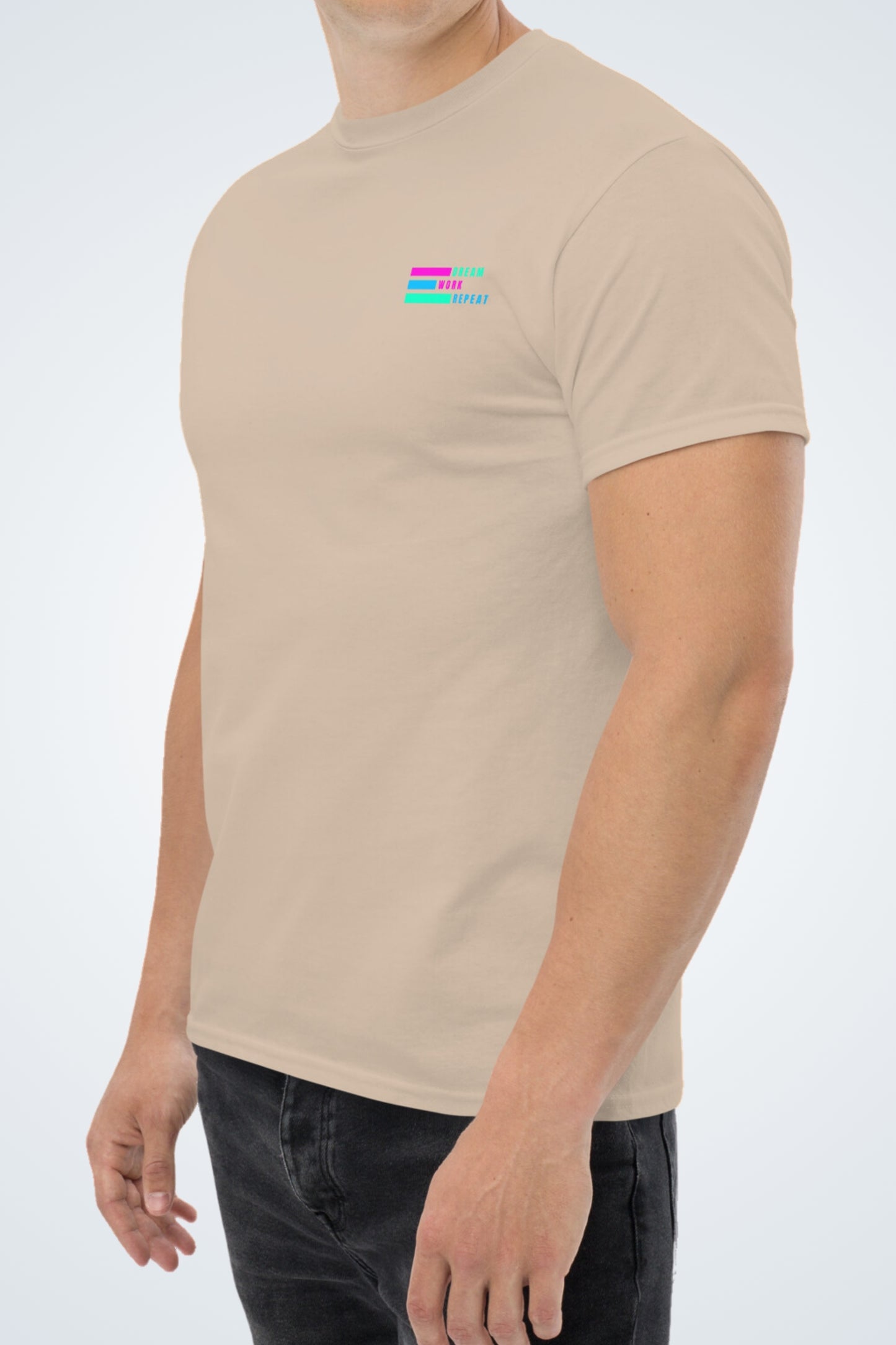 Klassisches Unisex T-Shirt - Dream, Work, Repeat