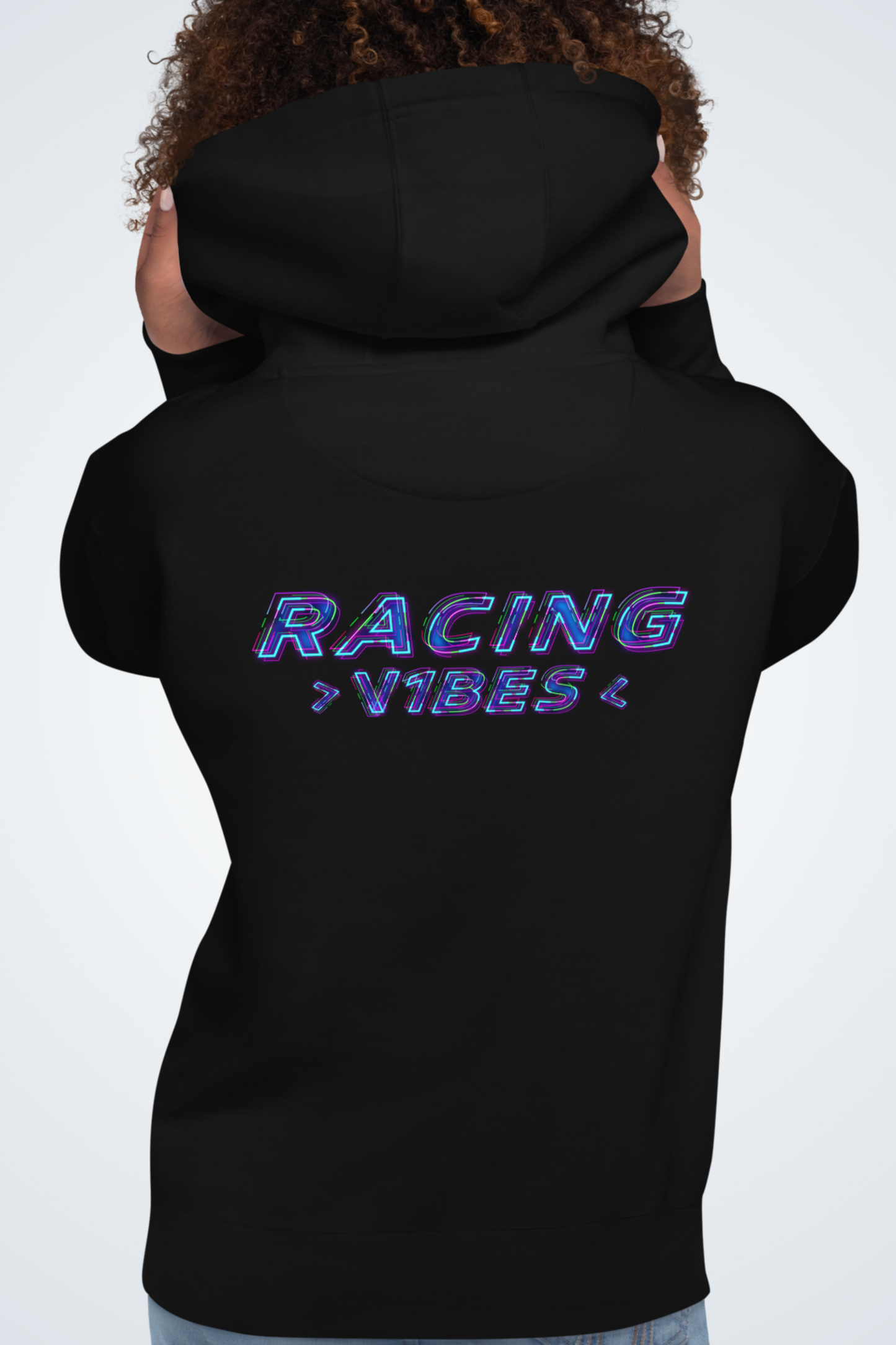 Unisex-Kapuzenpullover - Racing W1N|Schwarz|Hinten