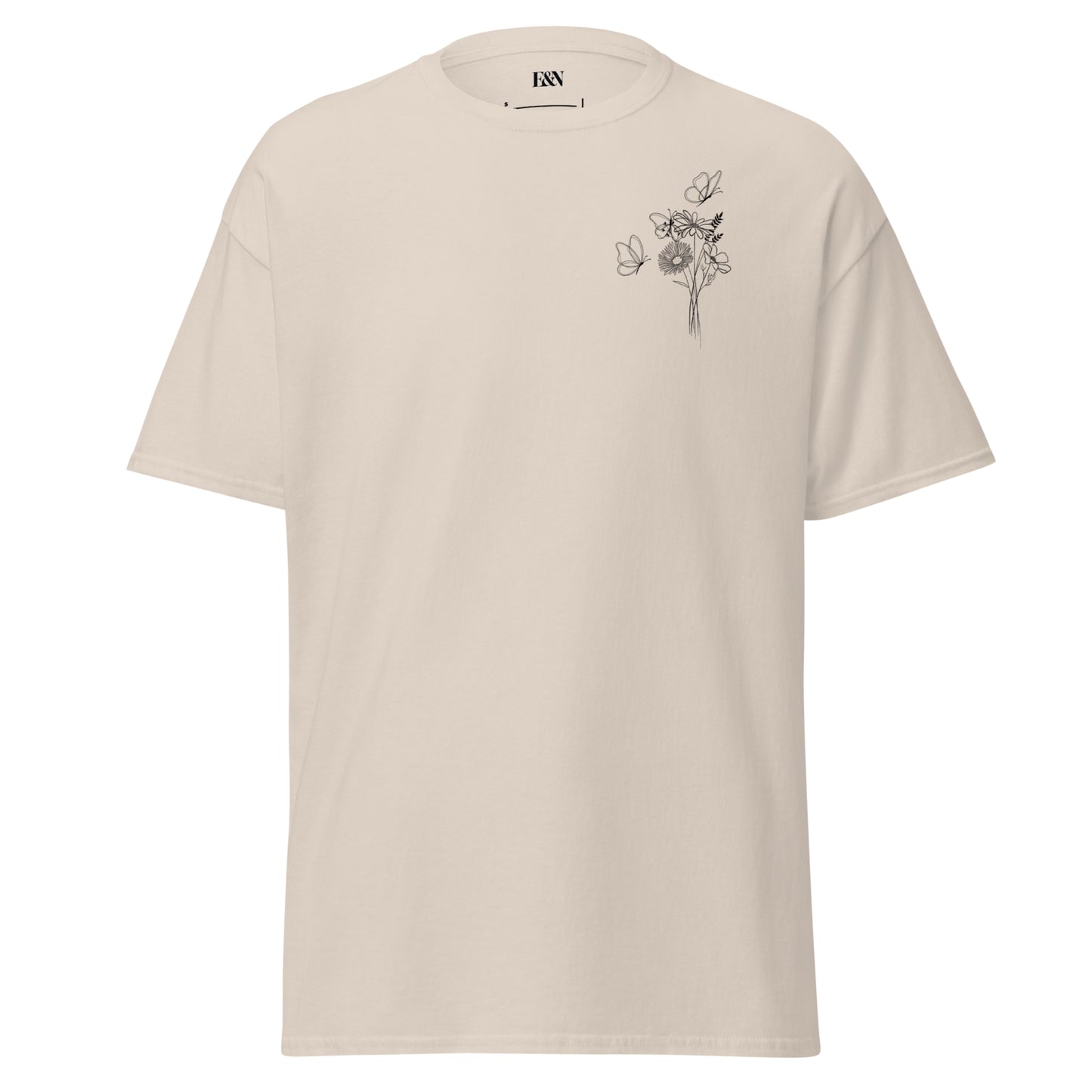 Klassisches T-Shirt - Outline Flowers