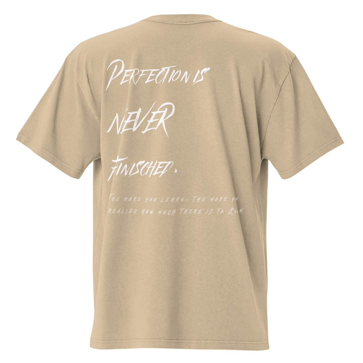 Oversized T-shirt with a washed look - Perfection is never finished