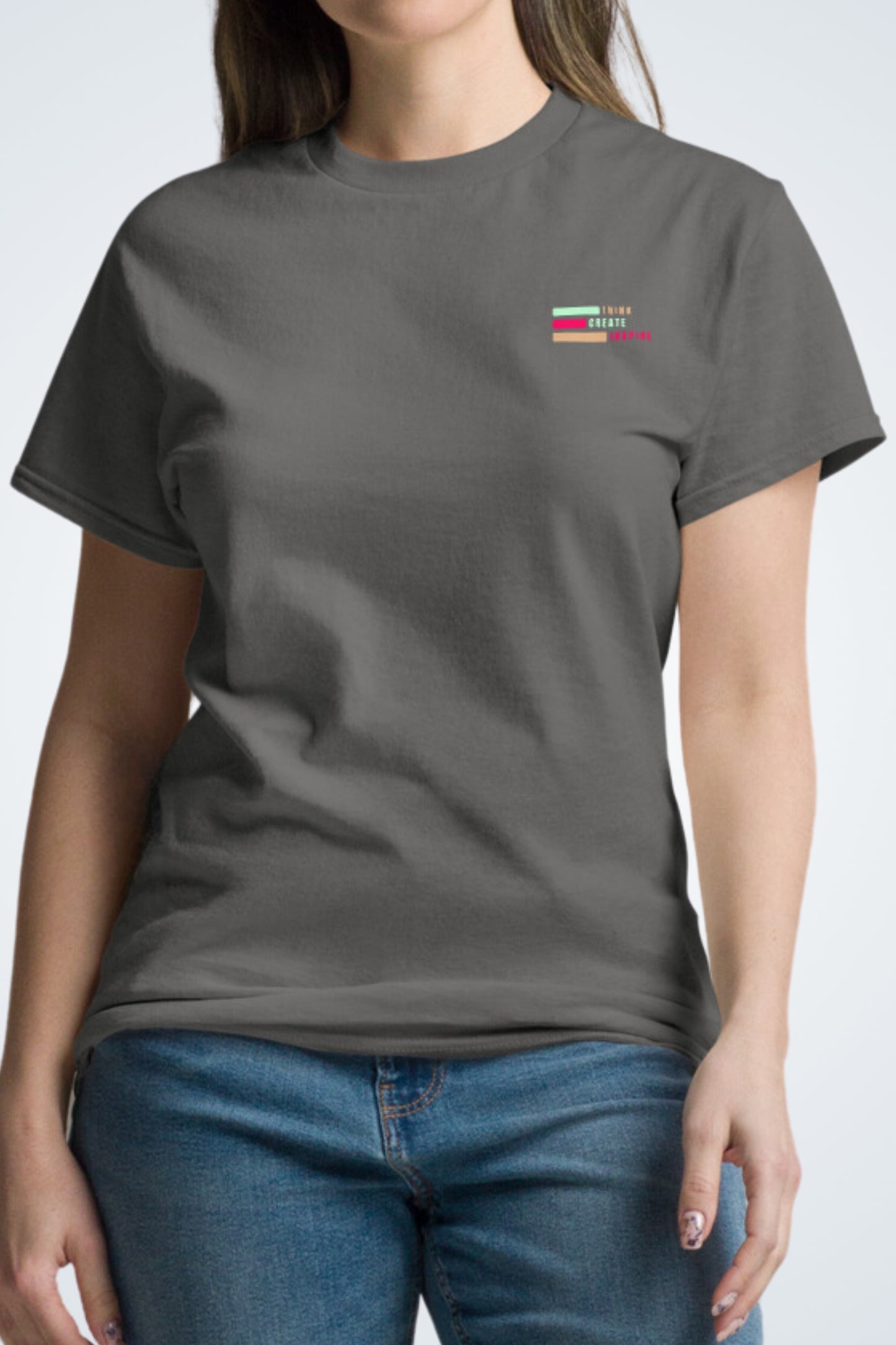 Klassisches Unisex T-Shirt - Think, Create, Inspire