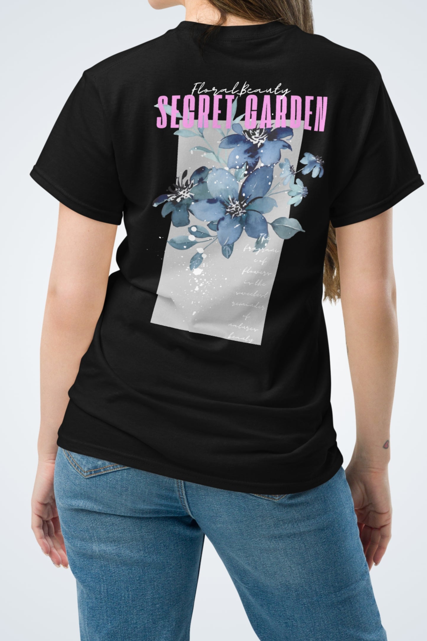 Klassisches Unisex T-Shirt - Secret Garden Rosa