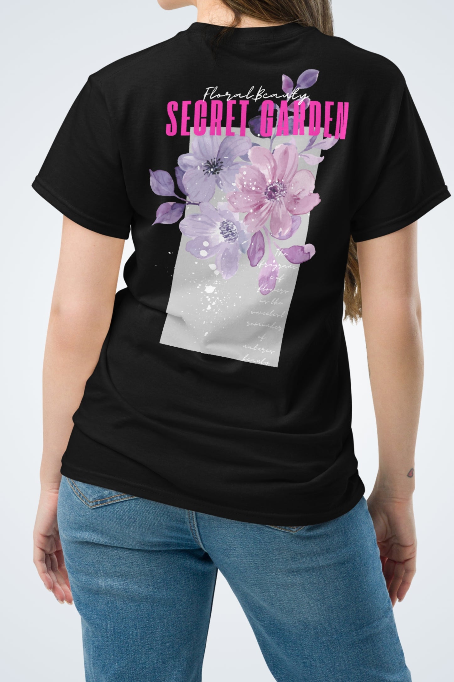 Klassisches Unisex T-Shirt - Secret Garden Pink
