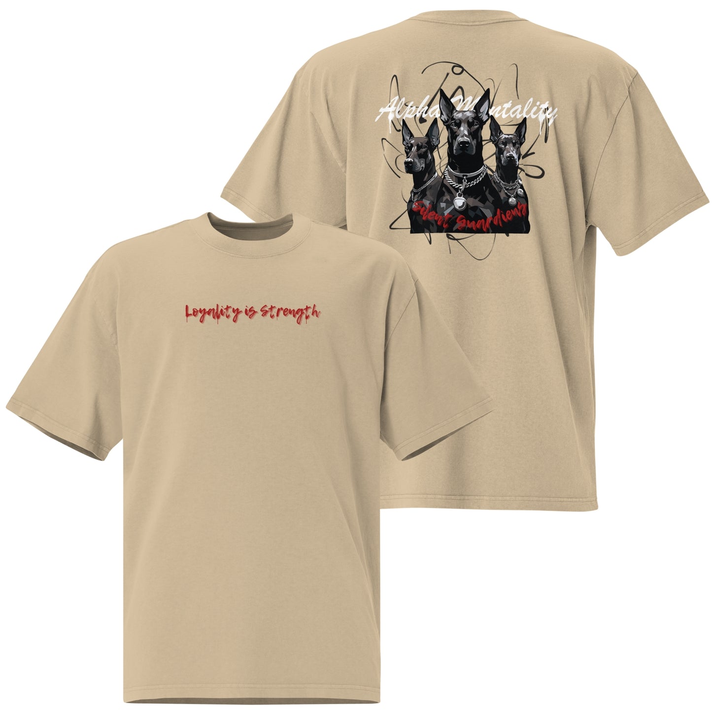 Oversized T-Shirt with washed look - Silent Guardiens