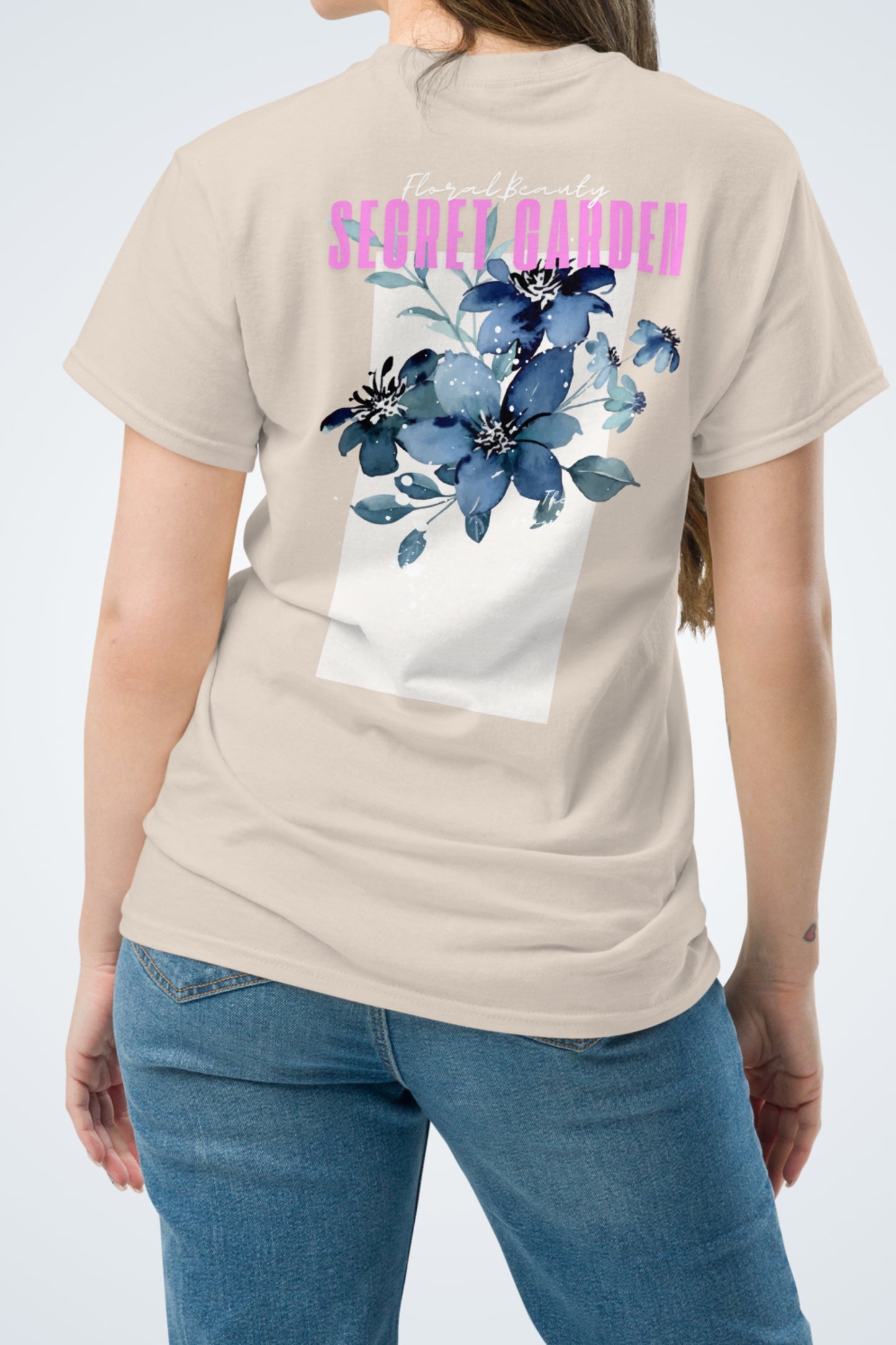 Klassisches Unisex T-Shirt - Secret Garden Rosa
