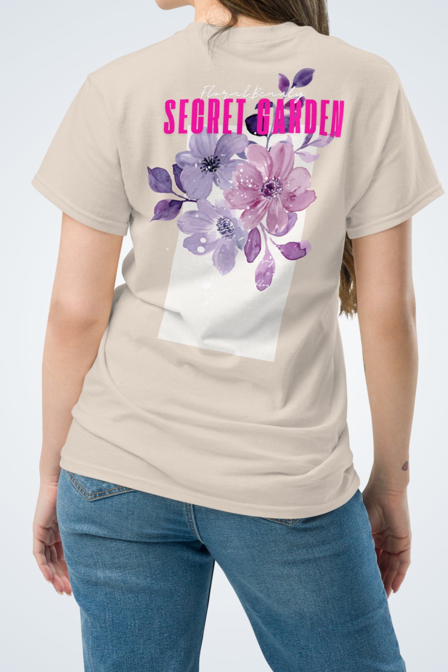 Klassisches Unisex T-Shirt - Secret Garden Pink