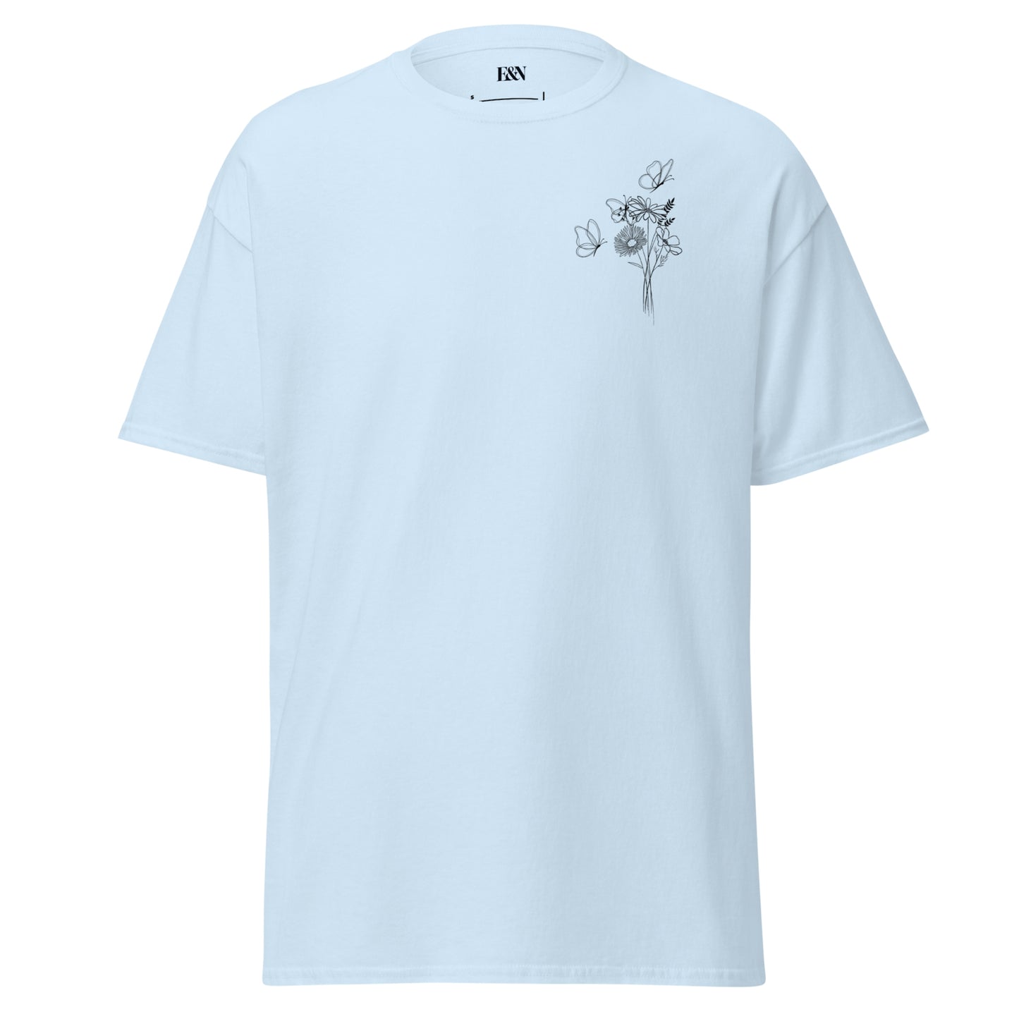Klassisches T-Shirt - Outline Flowers