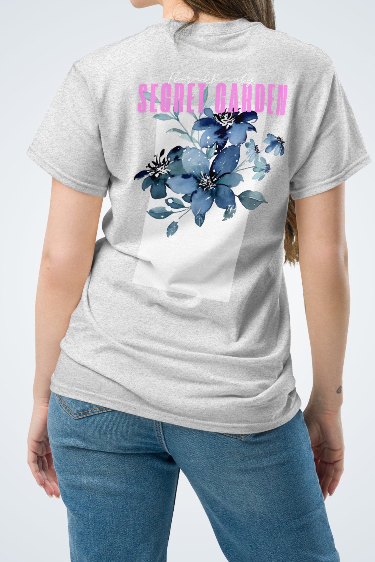 Klassisches Unisex T-Shirt - Secret Garden Rosa