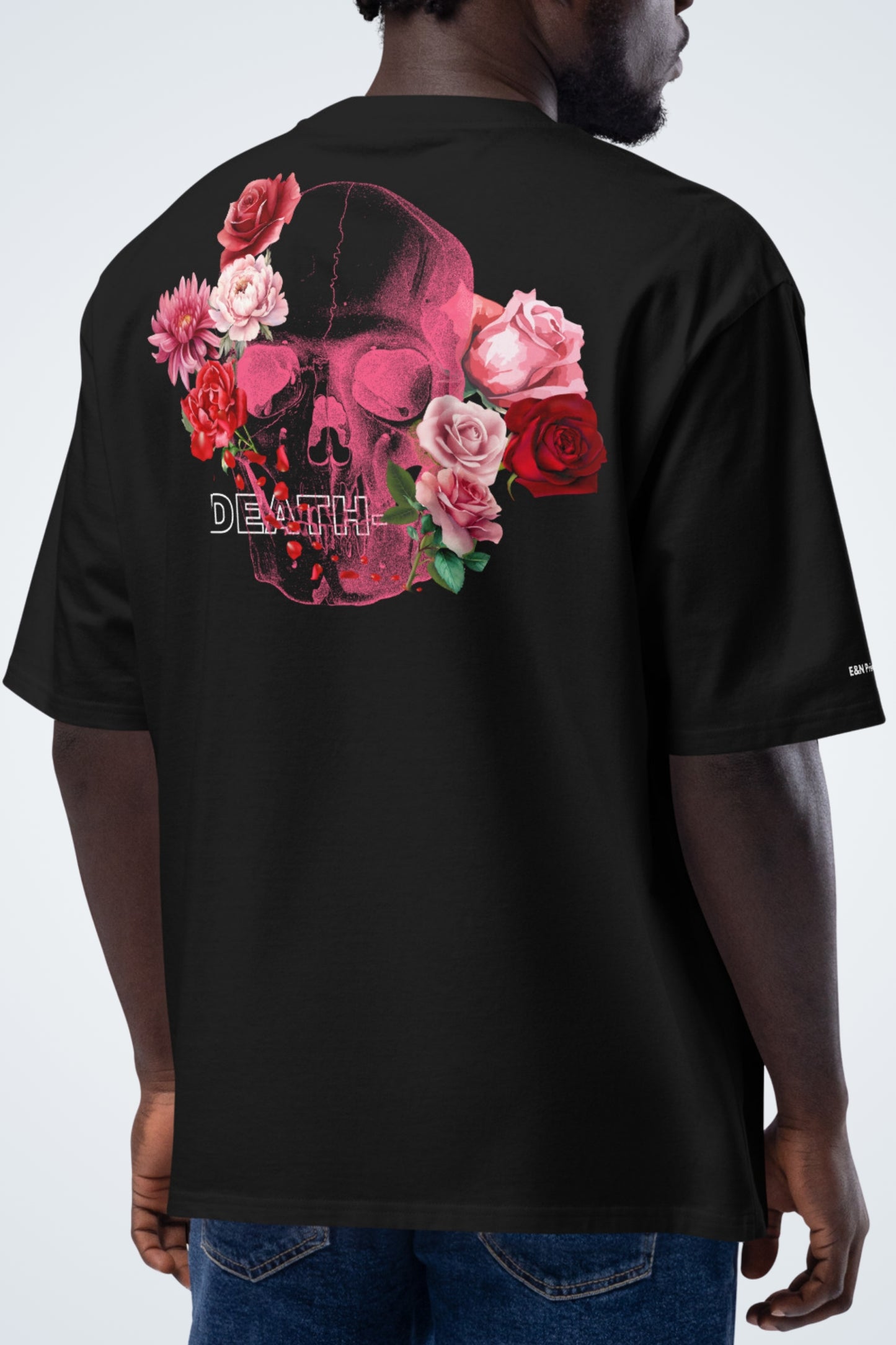 Schweres oversized T-Shirt - Death Flowers