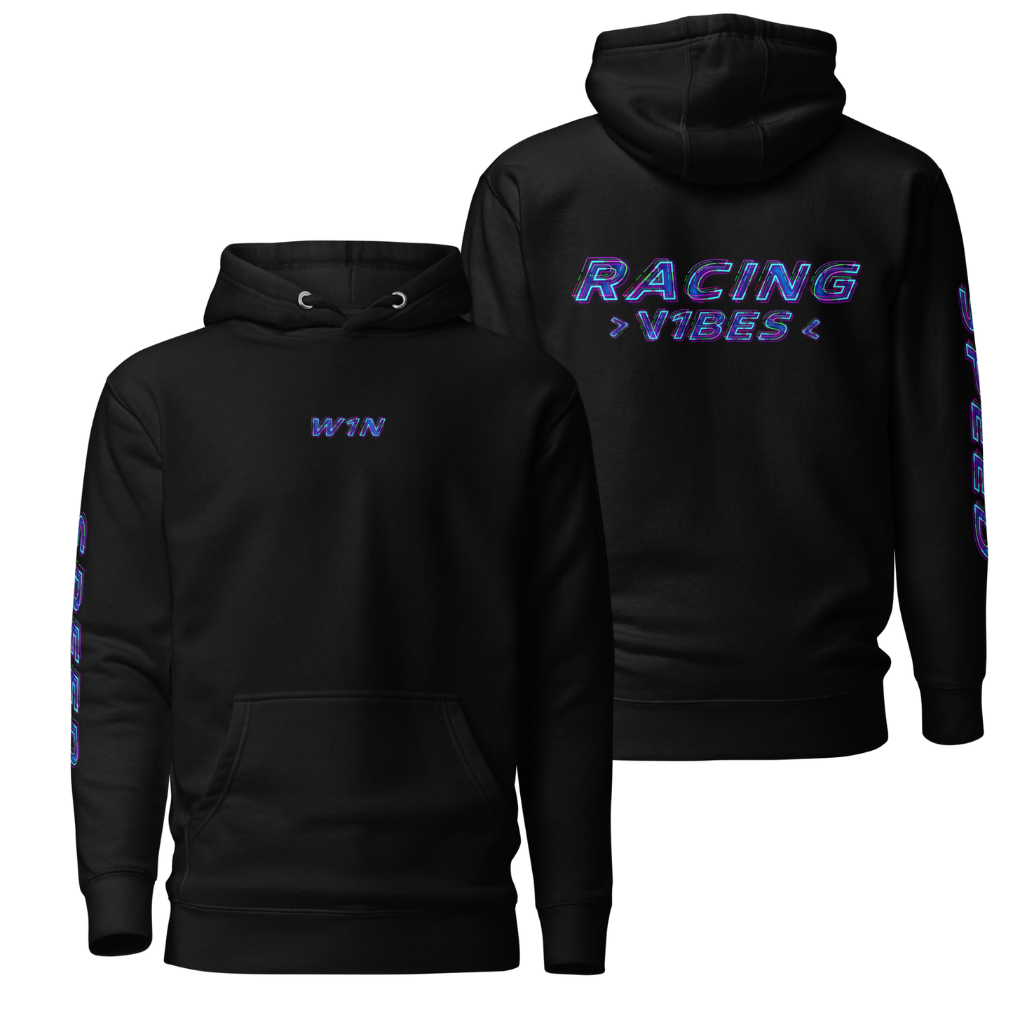 Unisex-Kapuzenpullover - Racing W1N|Schwarz