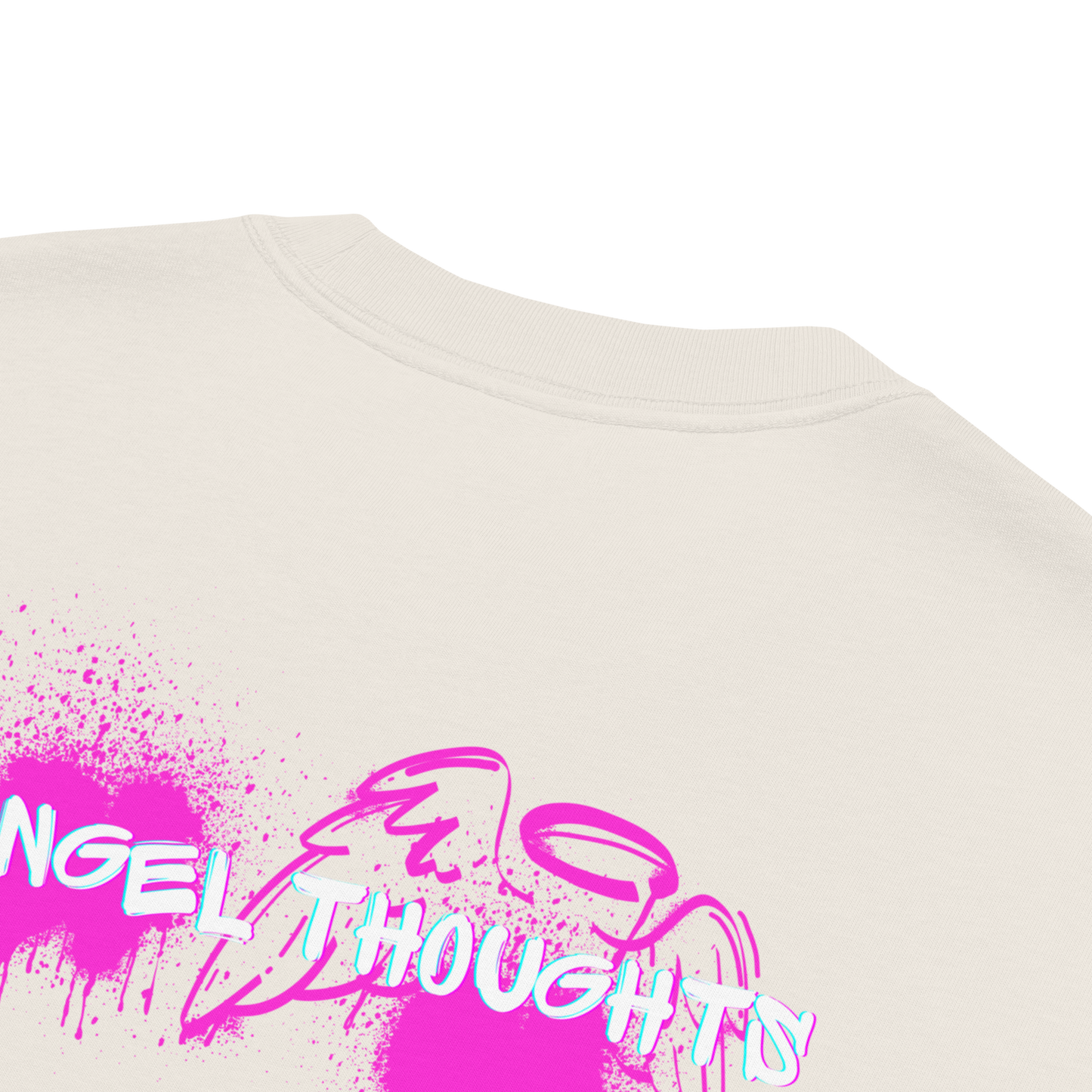 Oversized T-Shirt mit verwaschenem Look - Angel Thoughts