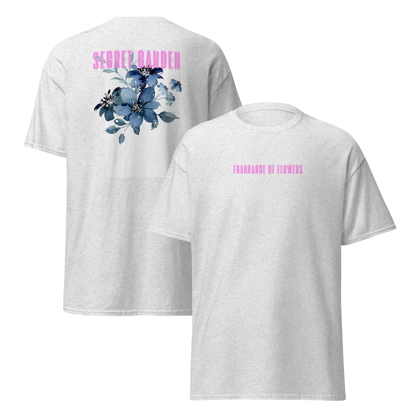 Klassisches Unisex T-Shirt - Secret Garden Rosa