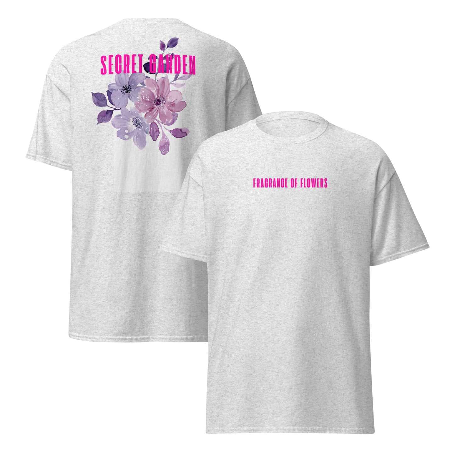 Klassisches Unisex T-Shirt - Secret Garden Pink