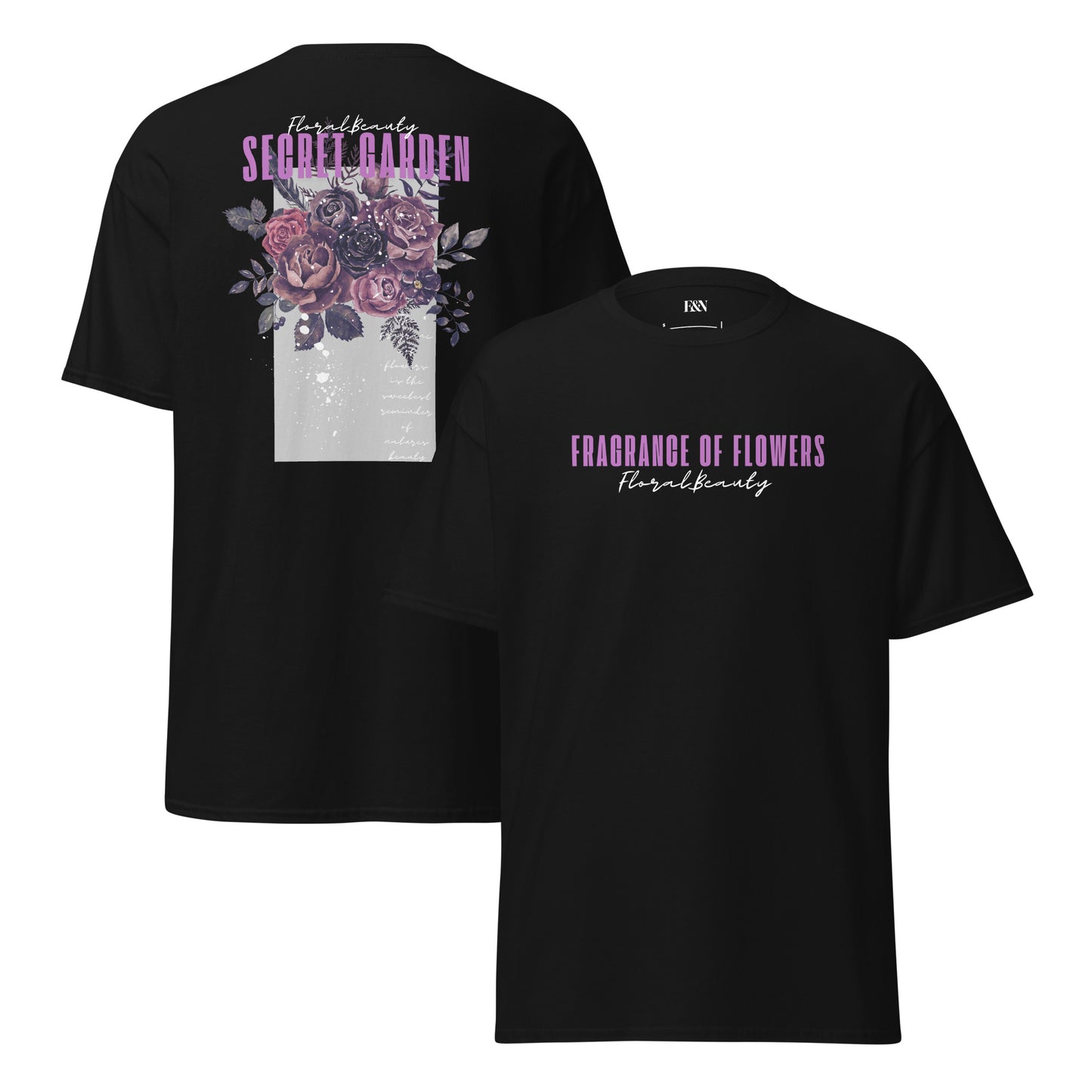 Klassisches Unisex T-Shirt - Secret Garden Lila