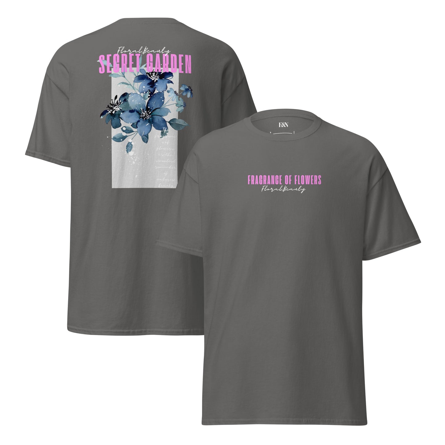 Klassisches Unisex T-Shirt - Secret Garden Rosa