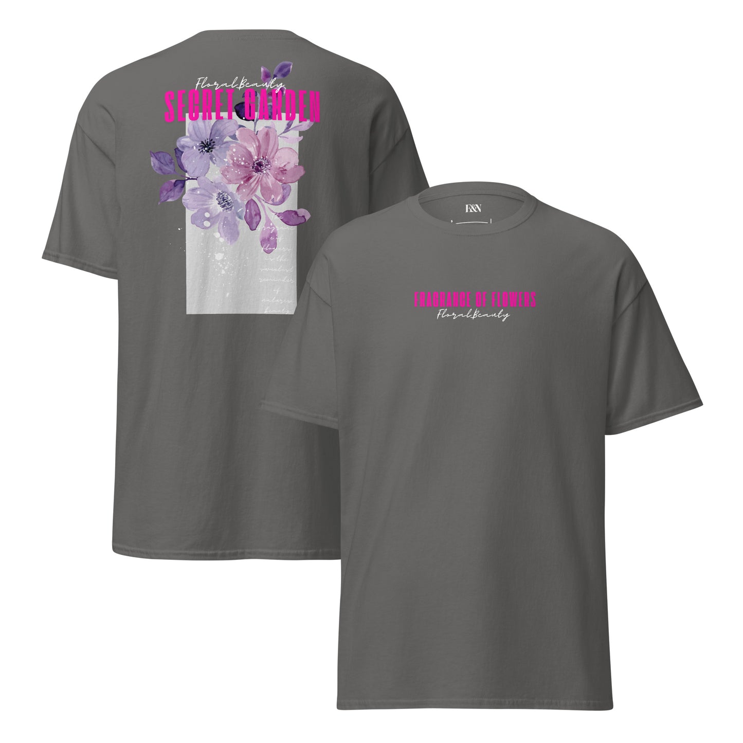 Klassisches Unisex T-Shirt - Secret Garden Pink
