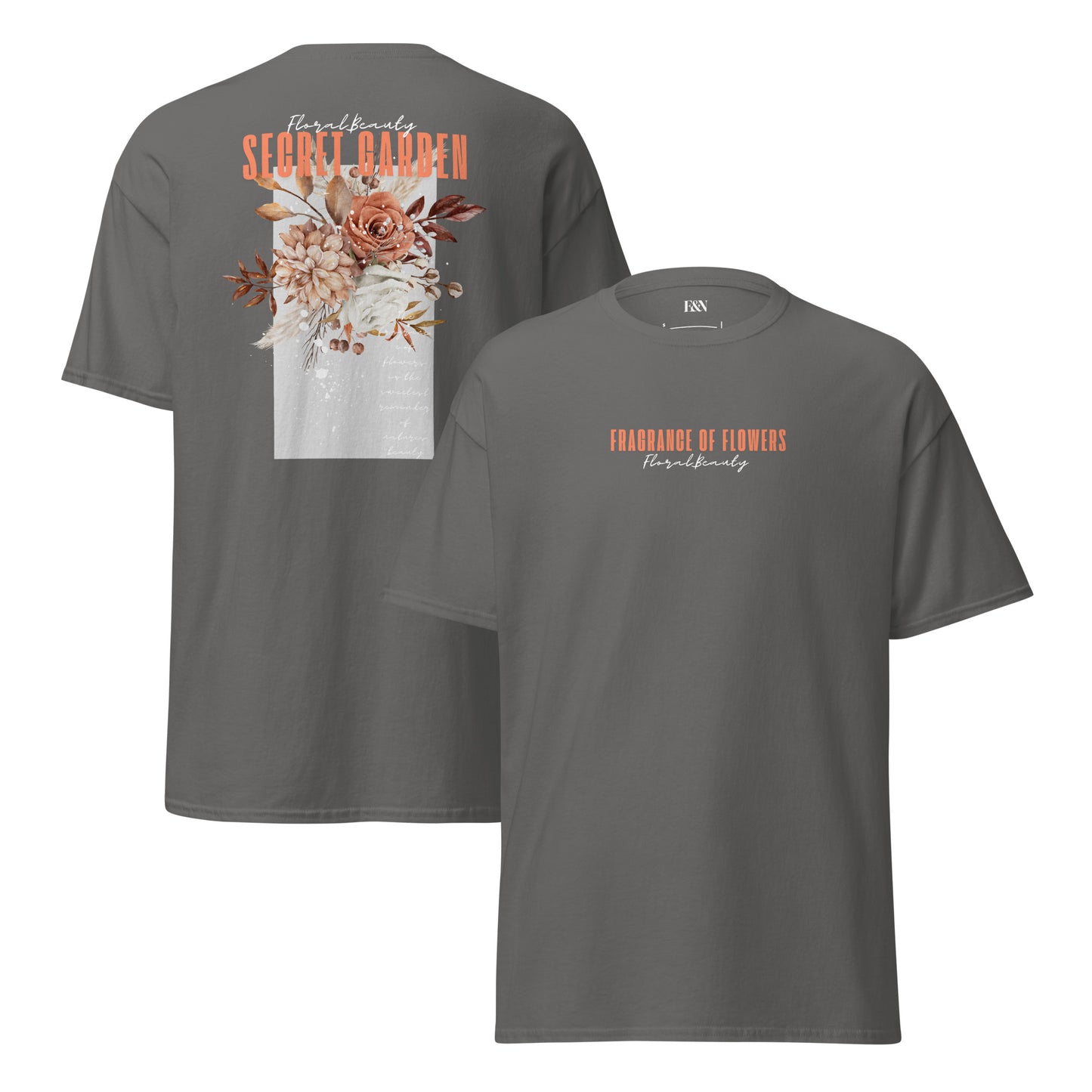 Klassisches Unisex T-Shirt - Secret Garden Orange