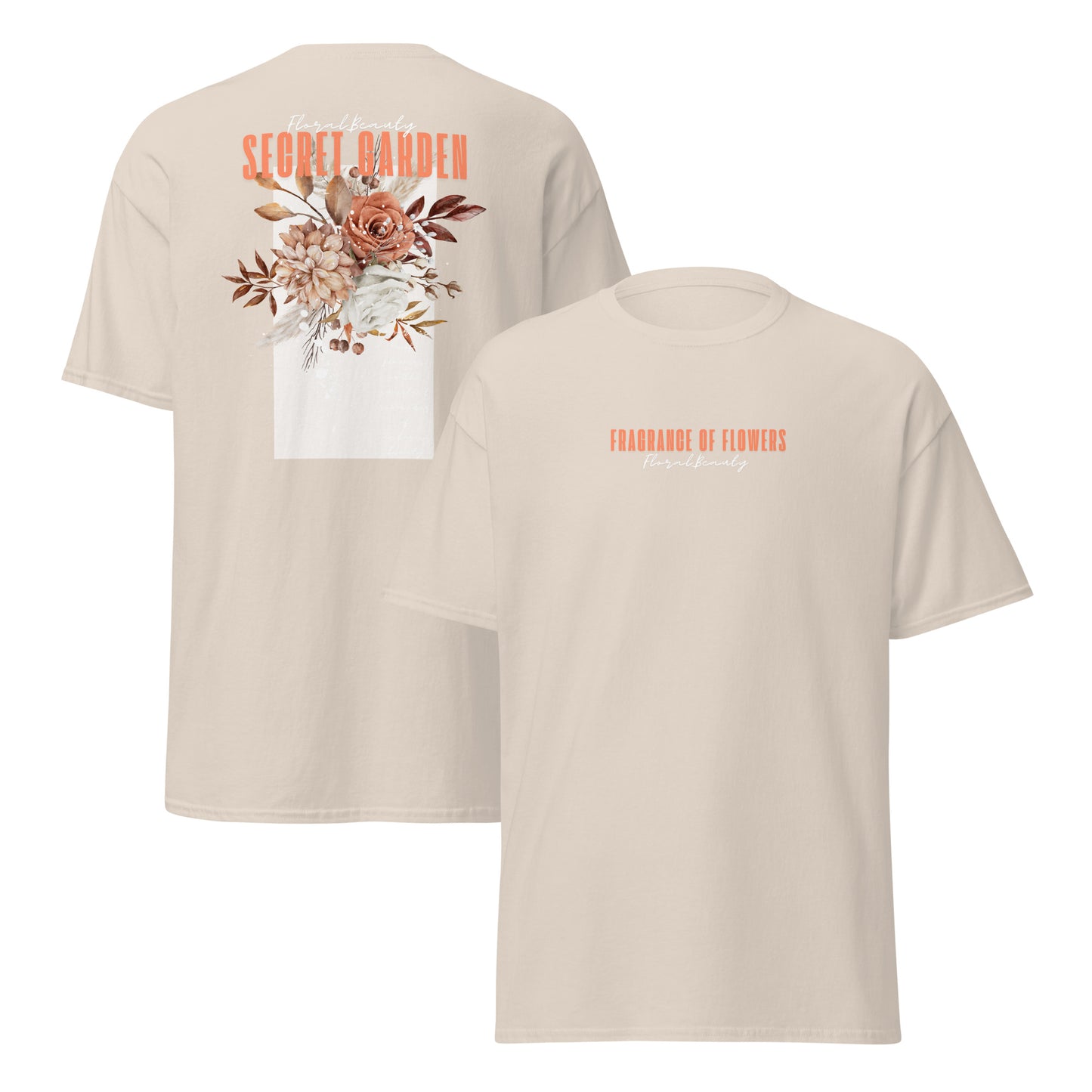 Klassisches Unisex T-Shirt - Secret Garden Orange