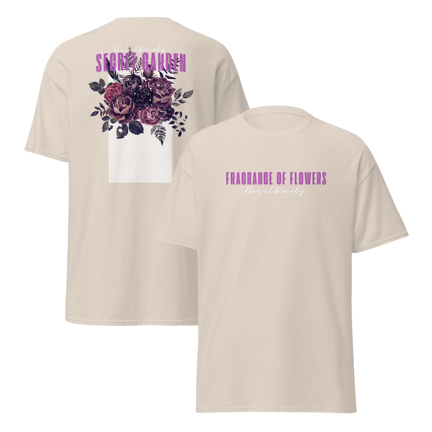 Klassisches Unisex T-Shirt - Secret Garden Lila