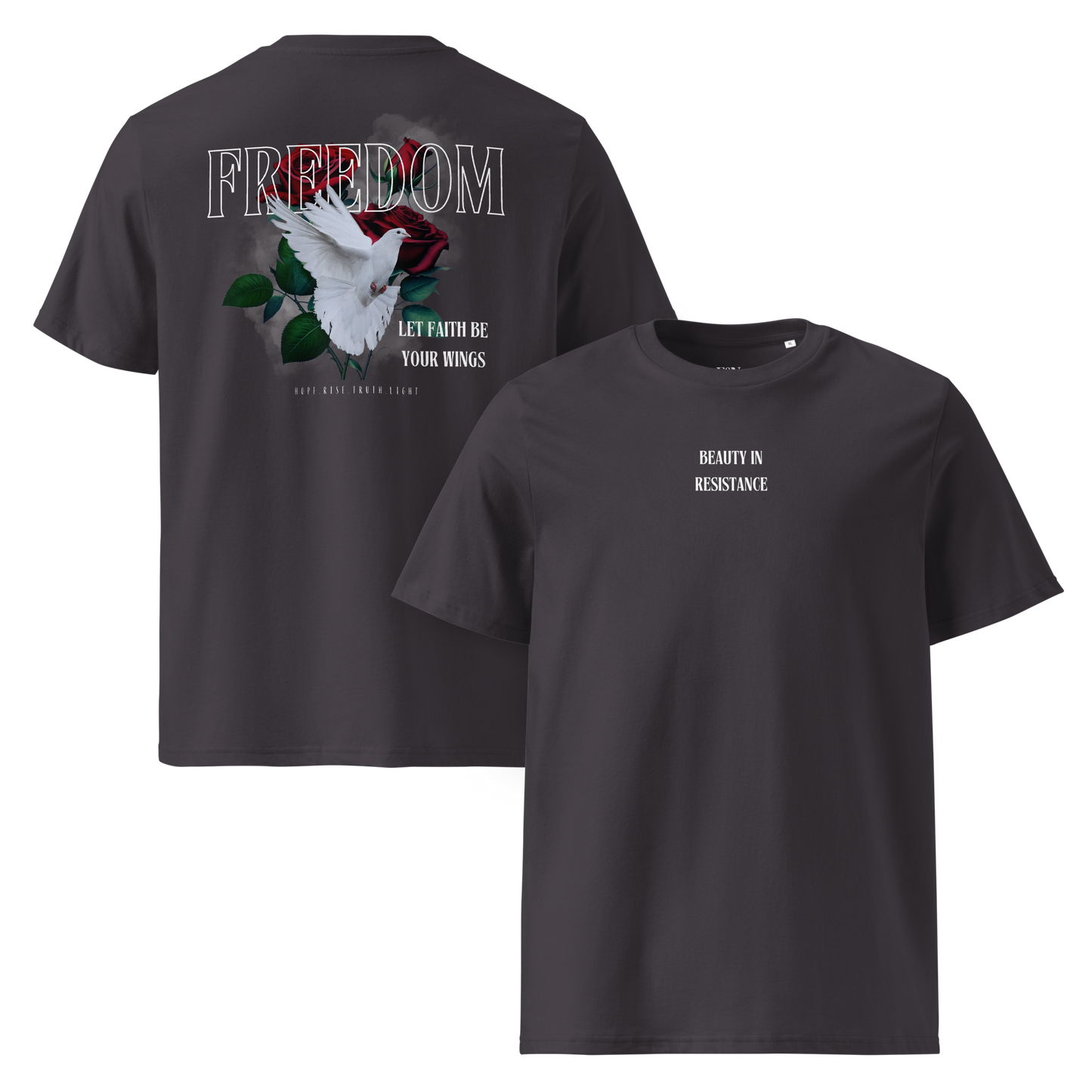 Unisex-Bio-Baumwoll-T-Shirt - Freedom|Grau
