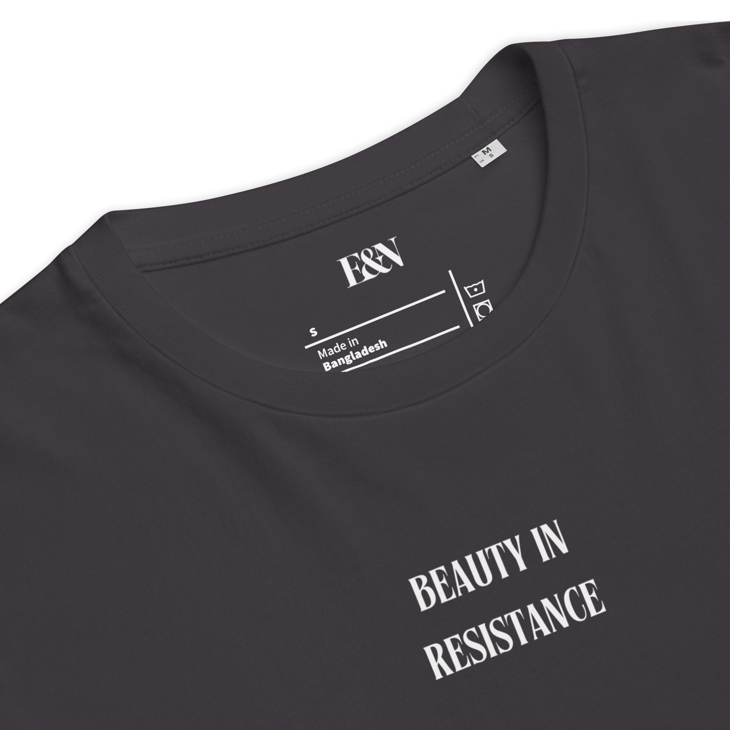 Unisex-Bio-Baumwoll-T-Shirt - Freedom|Grau,Detail
