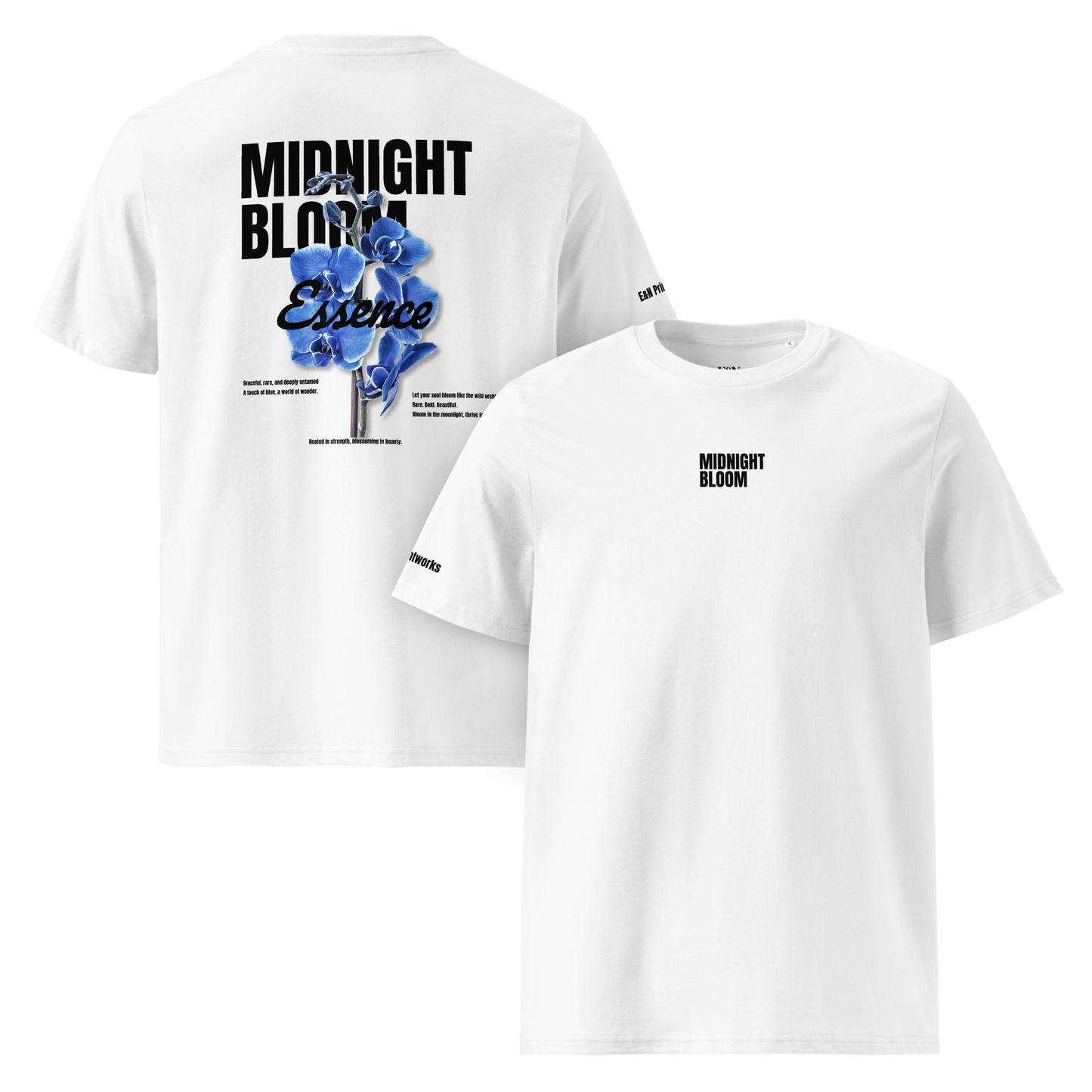 Unisex-Bio-Baumwoll-T-Shirt - Midnight Bloom