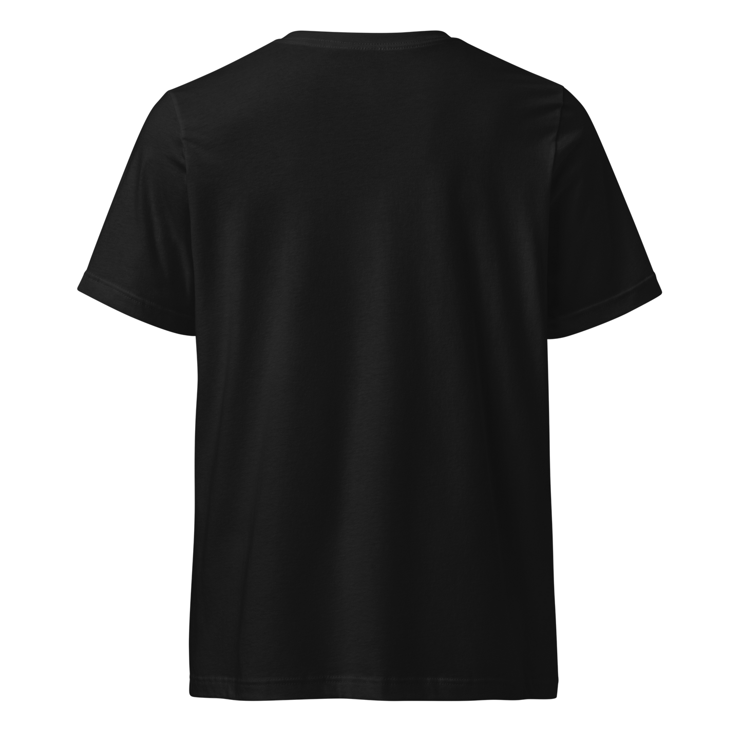Kurzärmeliges Unisex-T-Shirt mit V-Ausschnitt - E&N PRINTWORKS| Schwarz| Hinten